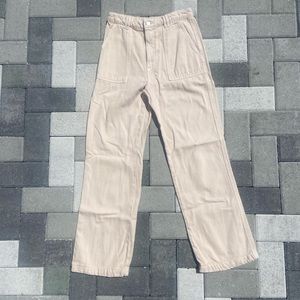 Zara cream carpenter/cargo pants